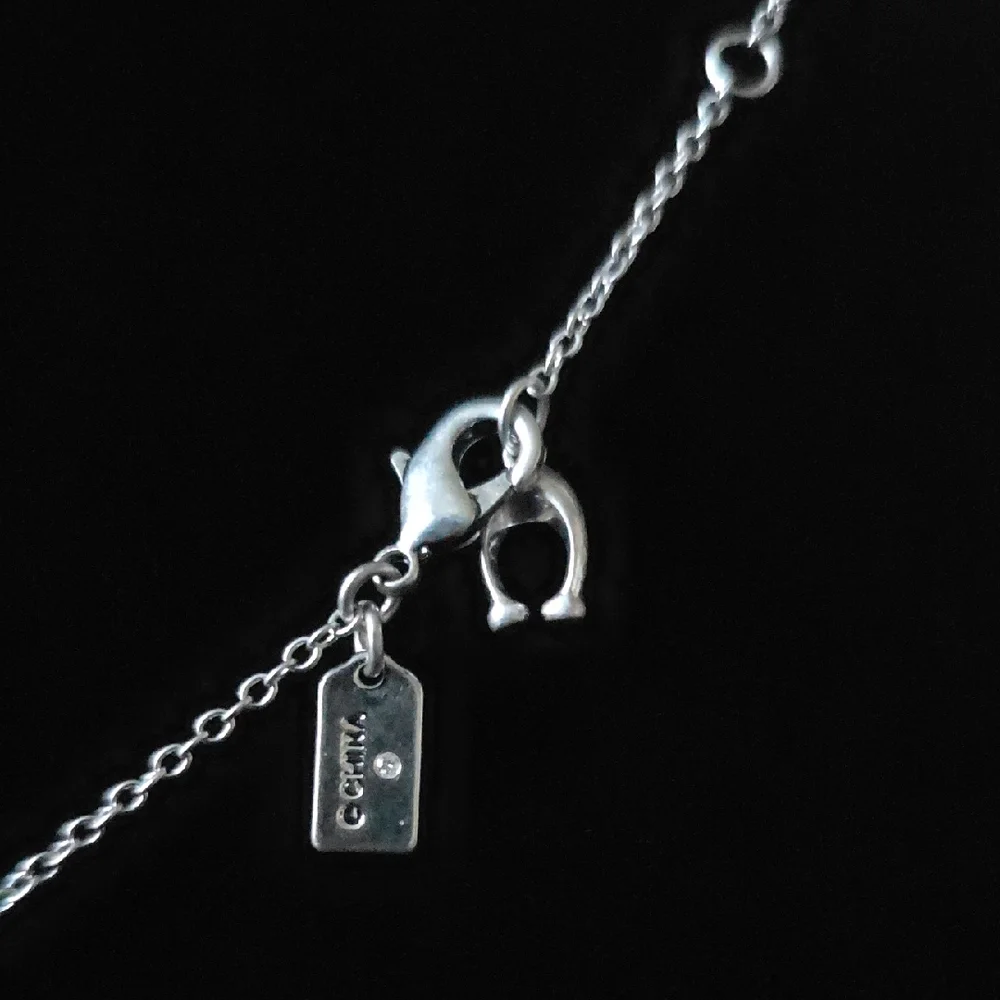 Coach Silver-tone Cat Charm Necklace‎
